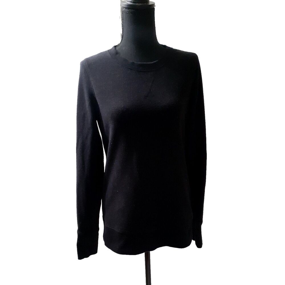 Tek Gear Sweater Woman’s Small  Black Long Sleeve Fleece Top Hiking Outdoor # 17